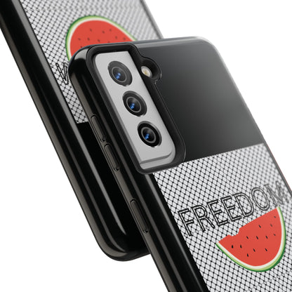 Freedom Vibes Tough Phone Case - Fun Watermelon & Heart Design