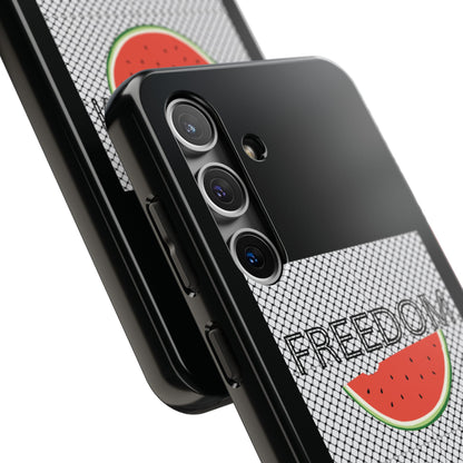 Freedom Vibes Tough Phone Case - Fun Watermelon & Heart Design