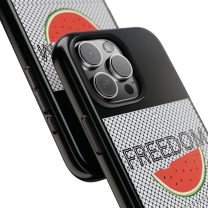 Freedom Vibes Tough Phone Case - Fun Watermelon & Heart Design