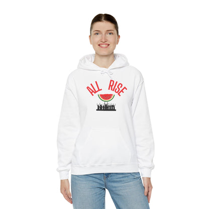 ALL RISE Heavy Blend™ Hooded Sweatshirt – Cozy Comfort with a Meaningful Style