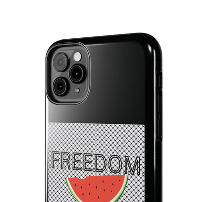 Freedom Vibes Tough Phone Case - Fun Watermelon & Heart Design