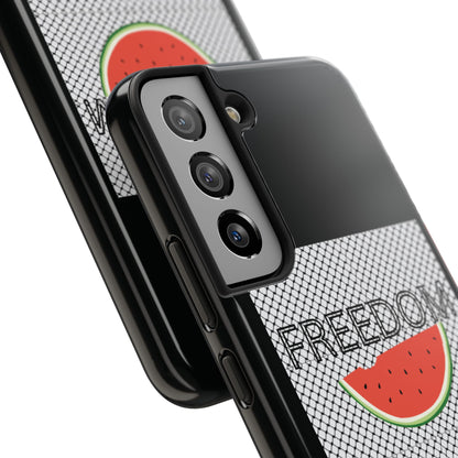 Freedom Vibes Tough Phone Case - Fun Watermelon & Heart Design