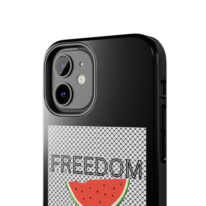 Freedom Vibes Tough Phone Case - Fun Watermelon & Heart Design